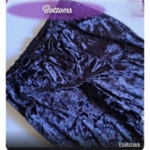 Jolt Purple Crushed Velvet Capris (Large)